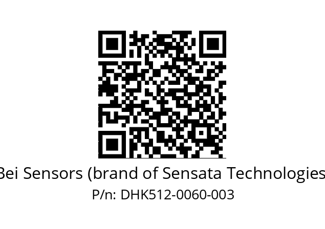  DHK5_12//RG59//00060//G6R//--DK-- Bei Sensors (brand of Sensata Technologies) DHK512-0060-003