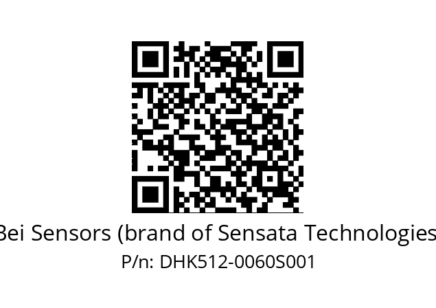  DHK5S12//RG29//00060//G3R020//--DC6N Bei Sensors (brand of Sensata Technologies) DHK512-0060S001