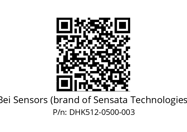  DHK5_12//RG59//00500//G3R020//D0DK-- Bei Sensors (brand of Sensata Technologies) DHK512-0500-003