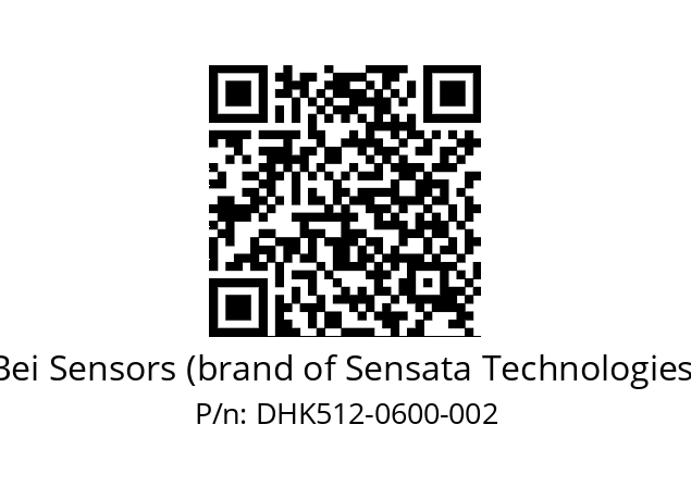  DHK5_12//RG59//00600//G3R020//--DK-- Bei Sensors (brand of Sensata Technologies) DHK512-0600-002