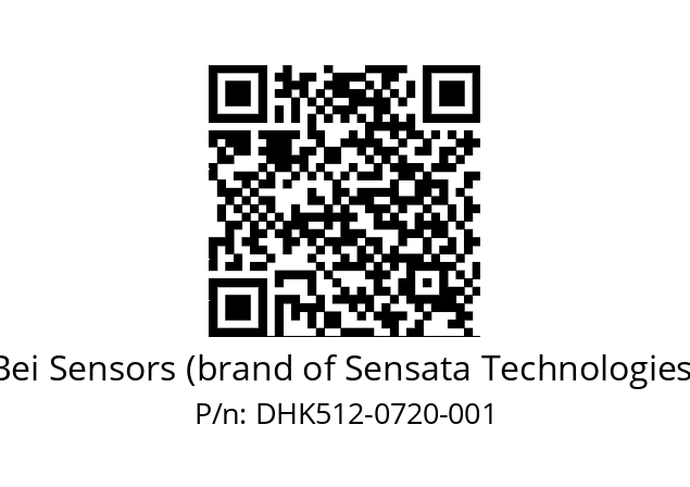  DHK5_12//2G29//00720//GPR020//--DK-- Bei Sensors (brand of Sensata Technologies) DHK512-0720-001