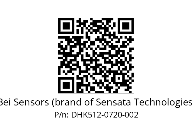  DHK5_12//2G29//00720//G3R020// Bei Sensors (brand of Sensata Technologies) DHK512-0720-002