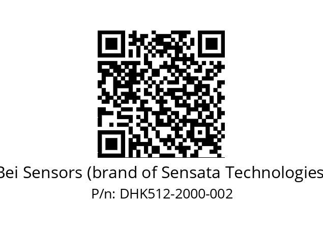  DHK5_12//RG59//02000//G6R//D0D3-- Bei Sensors (brand of Sensata Technologies) DHK512-2000-002