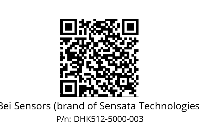  DHK5_12//2G29//05000//G6R//--DK-- Bei Sensors (brand of Sensata Technologies) DHK512-5000-003