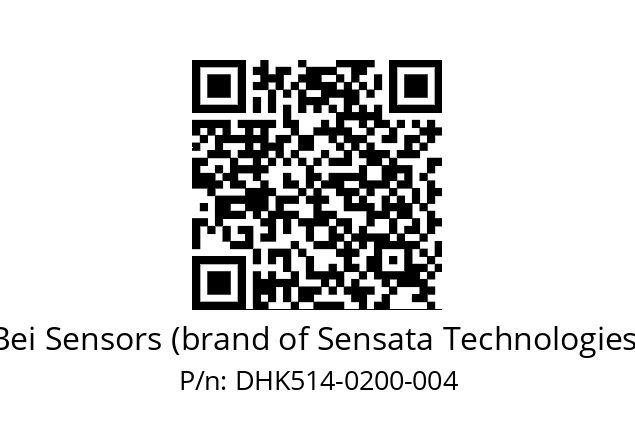  DHK5_14//RG59//00200//G3R020//--DK-- Bei Sensors (brand of Sensata Technologies) DHK514-0200-004