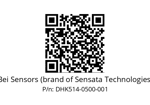  DHK5_14//RG52//00500//G8R//--DK-- Bei Sensors (brand of Sensata Technologies) DHK514-0500-001