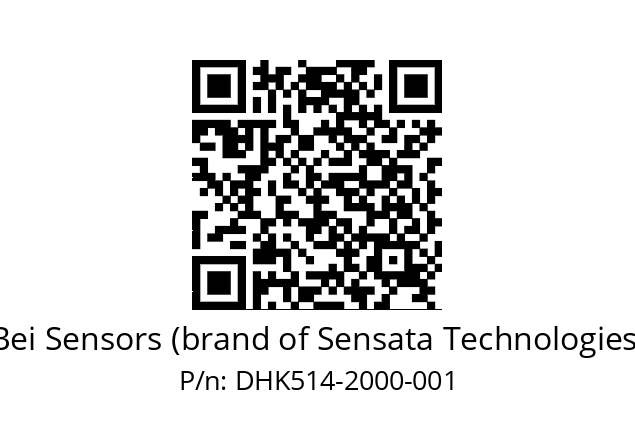  DHK5_14//RG29//02000//G6R//--DK-- Bei Sensors (brand of Sensata Technologies) DHK514-2000-001