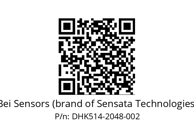  DHK5_14//2G29//02048//G3R020// Bei Sensors (brand of Sensata Technologies) DHK514-2048-002