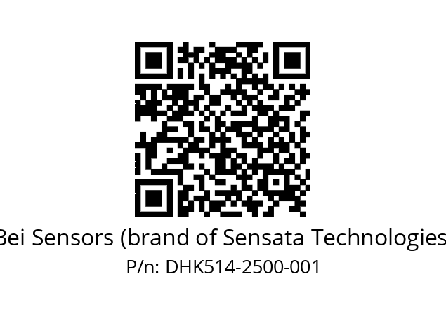  DHK5_14//RG59//02500//G3R020//--DK-- Bei Sensors (brand of Sensata Technologies) DHK514-2500-001