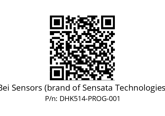  DHK5_14//RGYX//EPROG//GMA// Bei Sensors (brand of Sensata Technologies) DHK514-PROG-001