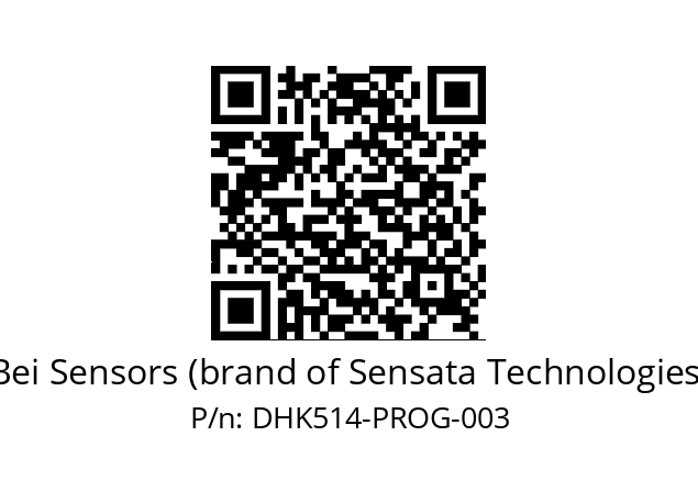  DHK5_14//RGYX//EPROG//BFR// Bei Sensors (brand of Sensata Technologies) DHK514-PROG-003