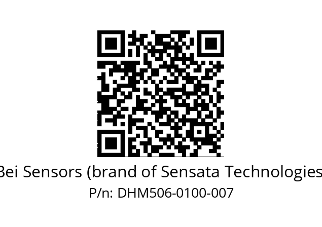  DHM5_06//RG5A//00100//G6R// Bei Sensors (brand of Sensata Technologies) DHM506-0100-007