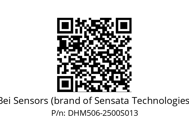  DHM5S06/E2/2G29//02500//GPR050/10/--03-- Bei Sensors (brand of Sensata Technologies) DHM506-2500S013