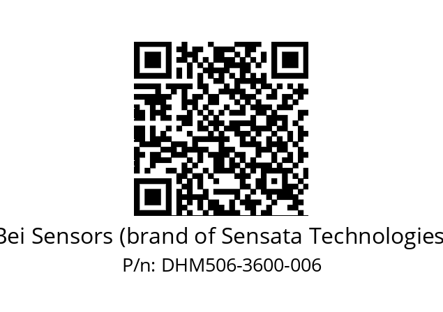  DHM5_06//2G29//03600//G3R020//--03-- Bei Sensors (brand of Sensata Technologies) DHM506-3600-006