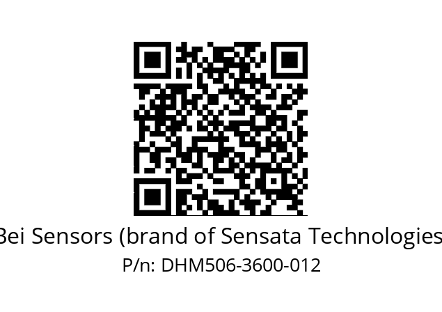  DHM5_06//2G29//03600//GHR// Bei Sensors (brand of Sensata Technologies) DHM506-3600-012