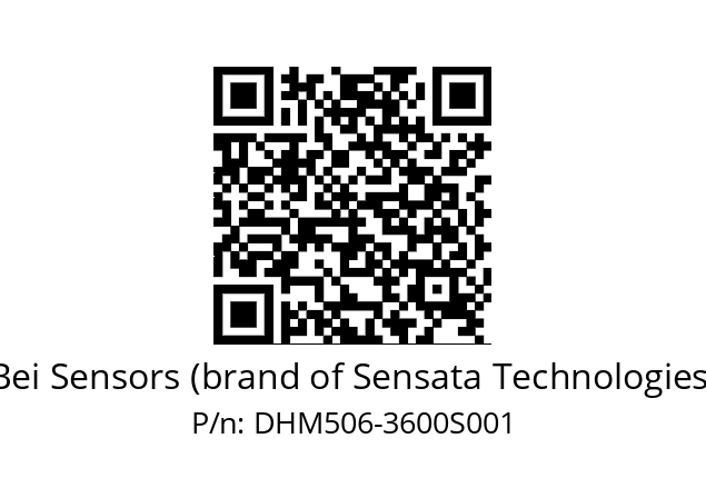  DHM5S06//2G28//03600//G3A003/12/--03-- Bei Sensors (brand of Sensata Technologies) DHM506-3600S001