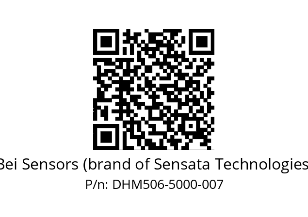  DHM5_06//2G29//05000//G6R// Bei Sensors (brand of Sensata Technologies) DHM506-5000-007