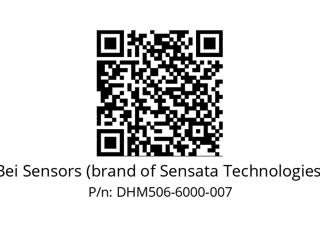  DHM5_06//2G29//06000//G3R020// Bei Sensors (brand of Sensata Technologies) DHM506-6000-007