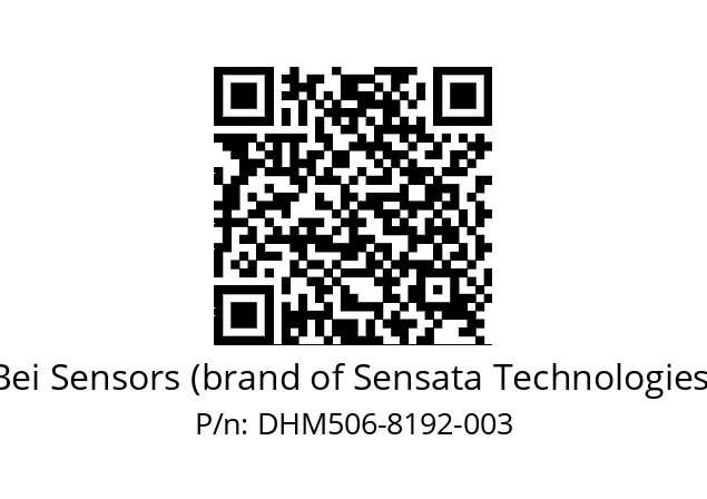  DHM5_06//RG29//08192//G8R// Bei Sensors (brand of Sensata Technologies) DHM506-8192-003