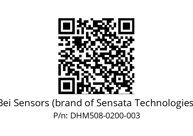  DHM5_08//2G29//00200//G3R020// Bei Sensors (brand of Sensata Technologies) DHM508-0200-003