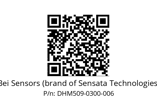  DHM5_09//5GT9//00300//G6R//--05-- Bei Sensors (brand of Sensata Technologies) DHM509-0300-006