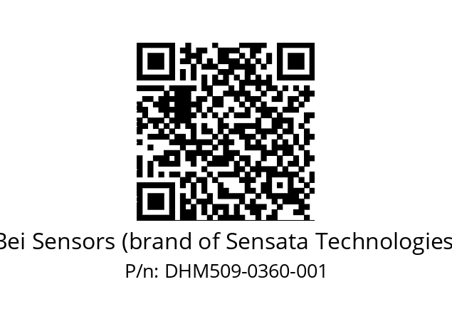  DHM5_09//RG5A//00360//G6A// Bei Sensors (brand of Sensata Technologies) DHM509-0360-001