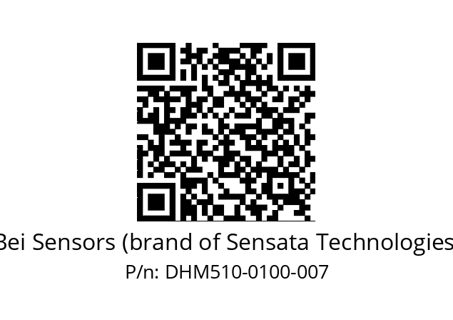  DHM5_10//RG57//00100//G6R//--03-- Bei Sensors (brand of Sensata Technologies) DHM510-0100-007