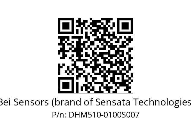  DHM5S10/0B/RG59//00100//G3R020// Bei Sensors (brand of Sensata Technologies) DHM510-0100S007