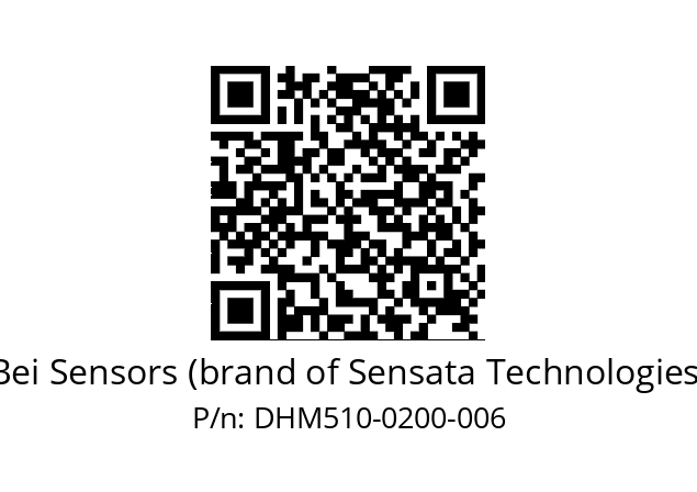  DHM5_10//RG57//00200//G6R// Bei Sensors (brand of Sensata Technologies) DHM510-0200-006