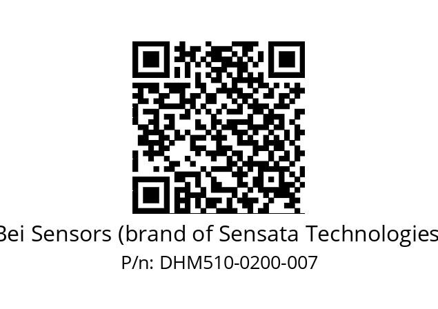  DHM5_10//5GT9//00200//G3R020// Bei Sensors (brand of Sensata Technologies) DHM510-0200-007