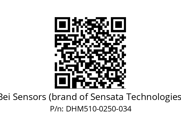  DHM5_10//RG57//00250//G6A// Bei Sensors (brand of Sensata Technologies) DHM510-0250-034