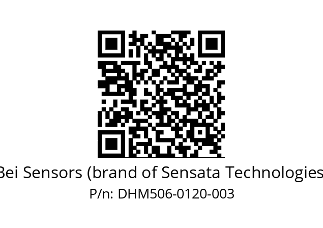  DHM5_06//RG57//00120//G6R//--03-- Bei Sensors (brand of Sensata Technologies) DHM506-0120-003