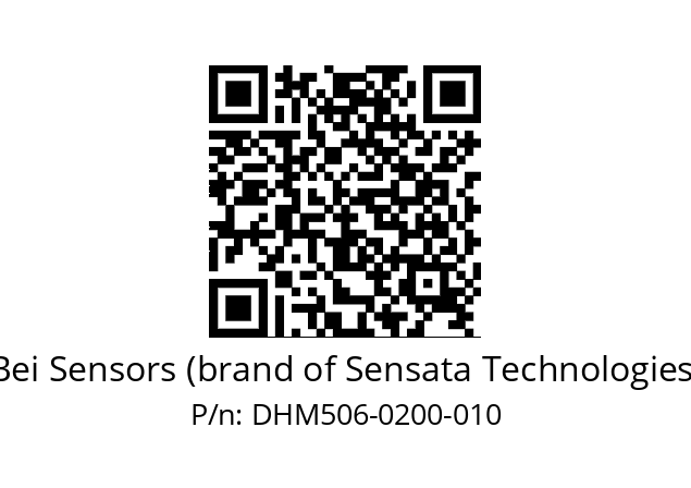  DHM5_06//RG29//00200//G6R//--03-- Bei Sensors (brand of Sensata Technologies) DHM506-0200-010