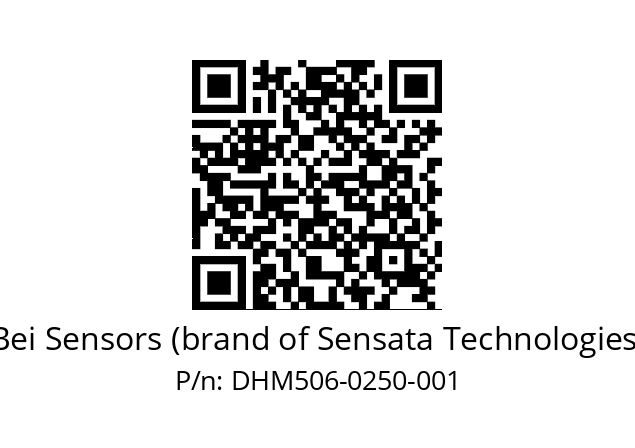  DHM5_06//2G29//00250//GPR010// Bei Sensors (brand of Sensata Technologies) DHM506-0250-001