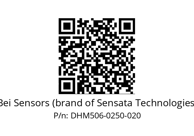  DHM5_06//RP59//00250//G6R//--03-- Bei Sensors (brand of Sensata Technologies) DHM506-0250-020