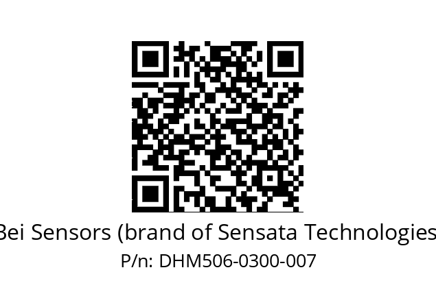  DHM5_06//RG57//00300//G6R// Bei Sensors (brand of Sensata Technologies) DHM506-0300-007