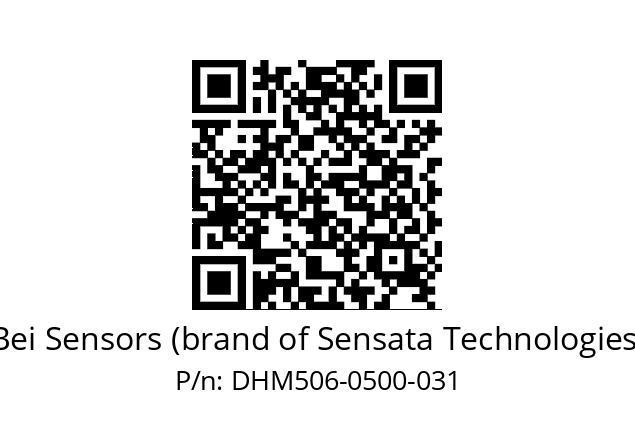  DHM5_06//2G29//00500//G3A020// Bei Sensors (brand of Sensata Technologies) DHM506-0500-031