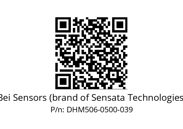  DHM5_06//RG5A//00500//G6R// Bei Sensors (brand of Sensata Technologies) DHM506-0500-039