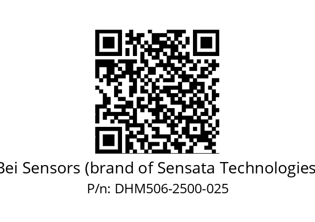  DHM5_06//RG55//02500//G6R// Bei Sensors (brand of Sensata Technologies) DHM506-2500-025