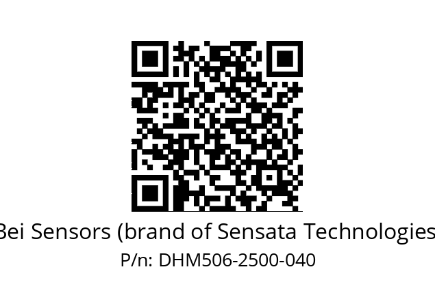  DHM5_06//RG29//02500//G5R//--03-- Bei Sensors (brand of Sensata Technologies) DHM506-2500-040