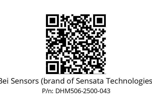  DHM5_06//2WTN//02500//G6R//--03-- Bei Sensors (brand of Sensata Technologies) DHM506-2500-043