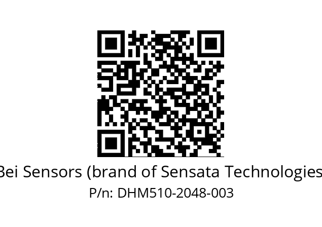  DHM5_10//2G29//02048//G3R020// Bei Sensors (brand of Sensata Technologies) DHM510-2048-003