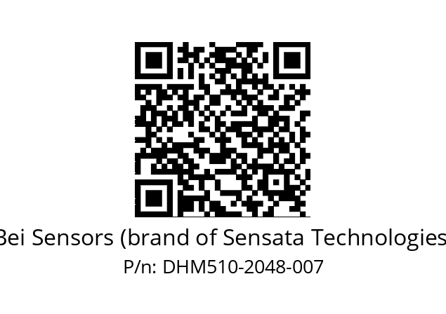  DHM5_10//5GT9//02048//G3R020// Bei Sensors (brand of Sensata Technologies) DHM510-2048-007