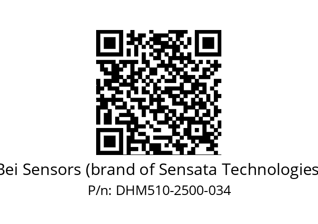  DHM5_10//2G29//02500//G3A020// Bei Sensors (brand of Sensata Technologies) DHM510-2500-034