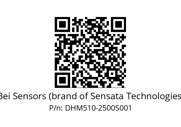  DHM5S10/09/2WTN//02500//G3R020// Bei Sensors (brand of Sensata Technologies) DHM510-2500S001