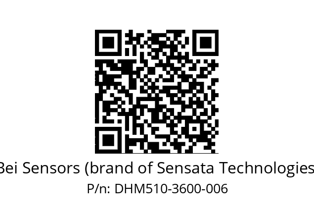  DHM5_10//5GT9//03600//G6R// Bei Sensors (brand of Sensata Technologies) DHM510-3600-006