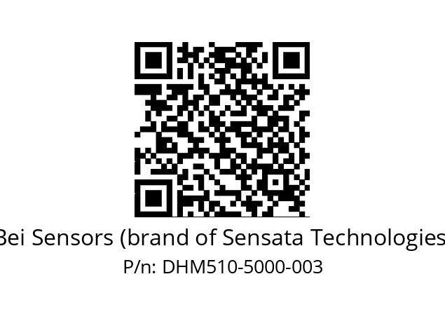  DHM5_10//2WTN//05000//G6R//--49-- Bei Sensors (brand of Sensata Technologies) DHM510-5000-003