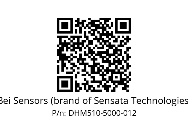  DHM5_10//5GT9//05000//G6R//--03-- Bei Sensors (brand of Sensata Technologies) DHM510-5000-012