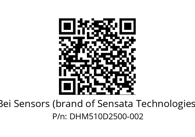  DHM5_10//2G29//25000//G3R020// Bei Sensors (brand of Sensata Technologies) DHM510D2500-002