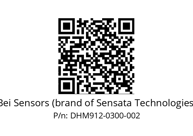  DHM9_12//5GT9//00300//GPR020// Bei Sensors (brand of Sensata Technologies) DHM912-0300-002